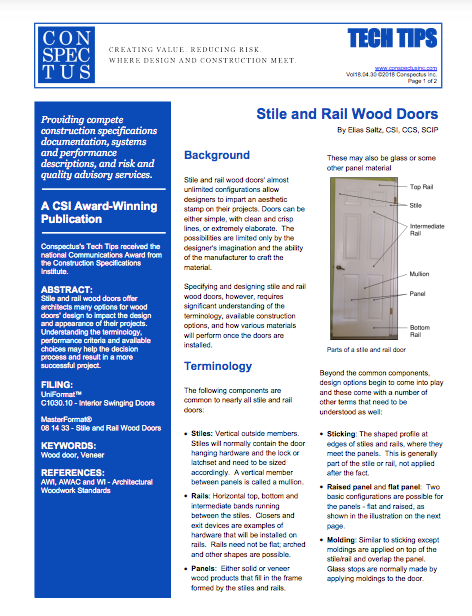 C1030 Stile and Rail Wood Doors